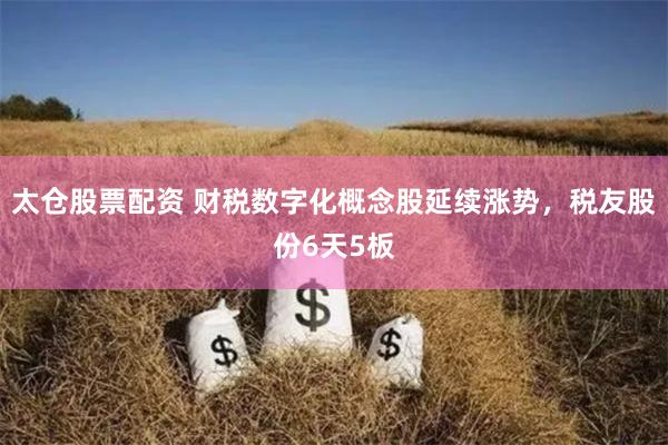 太仓股票配资 财税数字化概念股延续涨势，税友股份6天5板